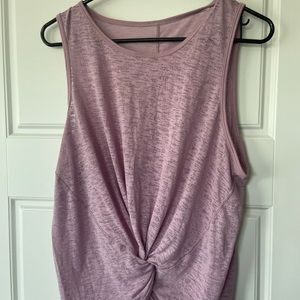 Lululemon mauve heathered twist front tank